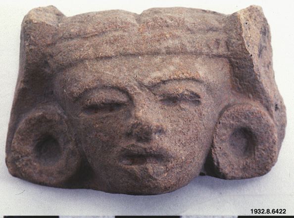 huvud, fragment, skulptur, figur