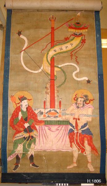 thanka, thangka, målning, tempelmålning, bildrulle, painting