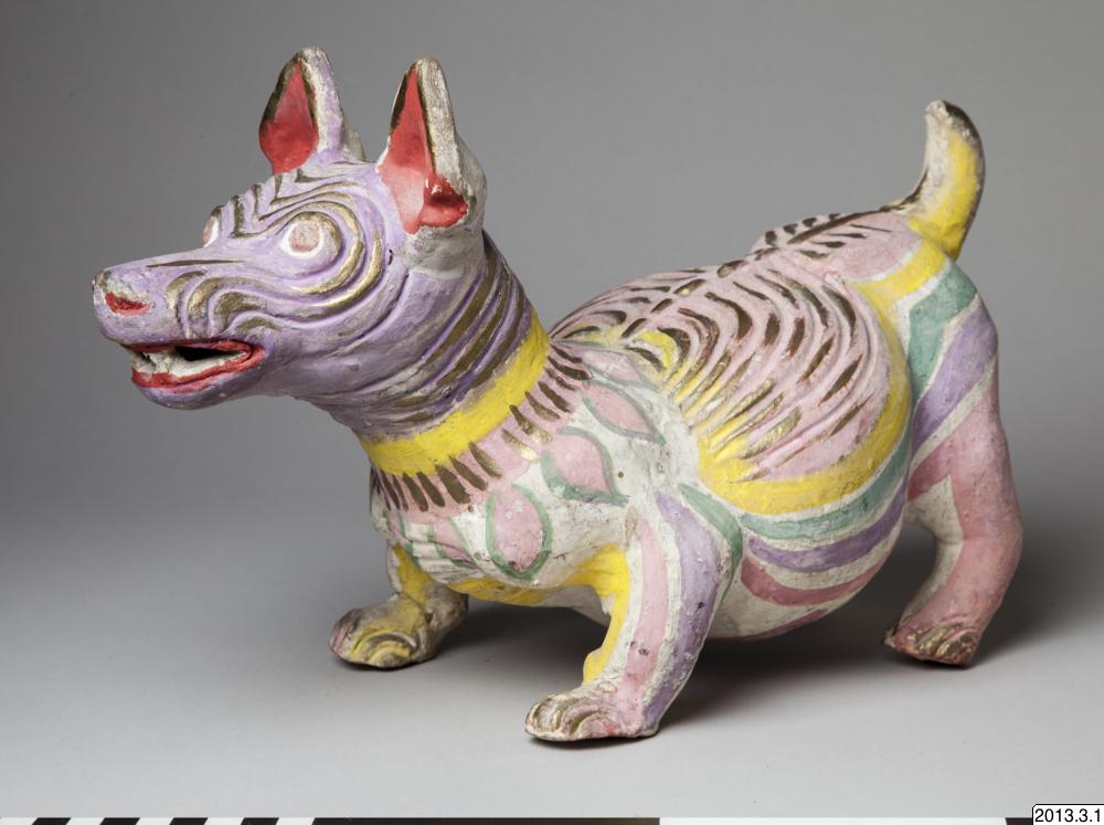 lerhund, skulptur, figur, dog