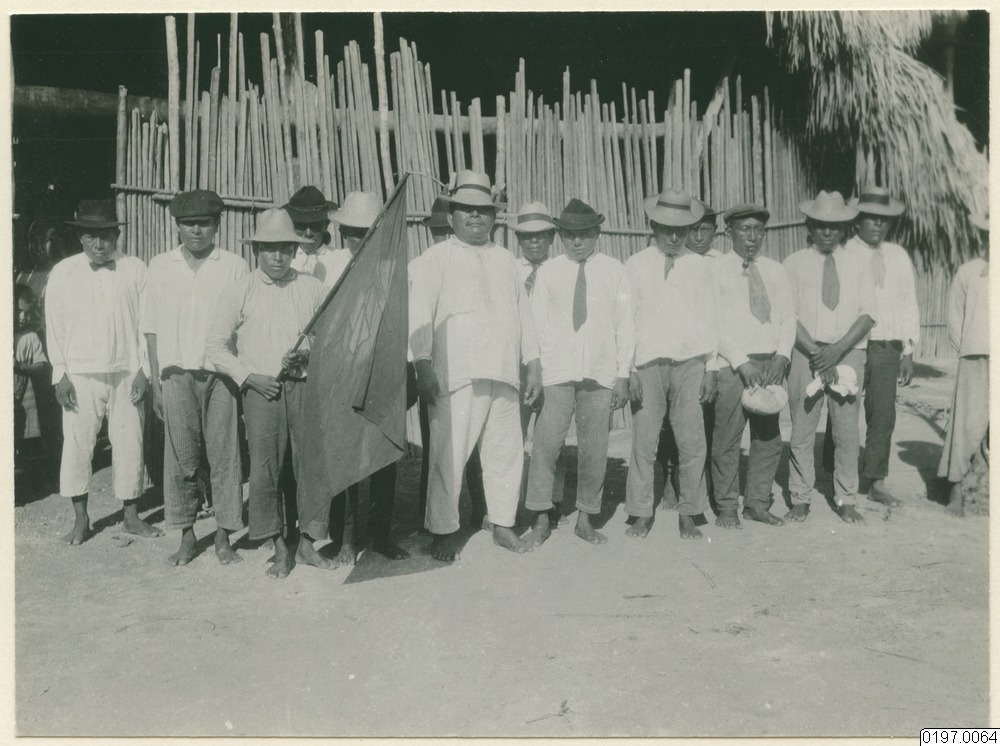 gruppbild, hövding, flagga, män, överhövding, fotografi, photograph
