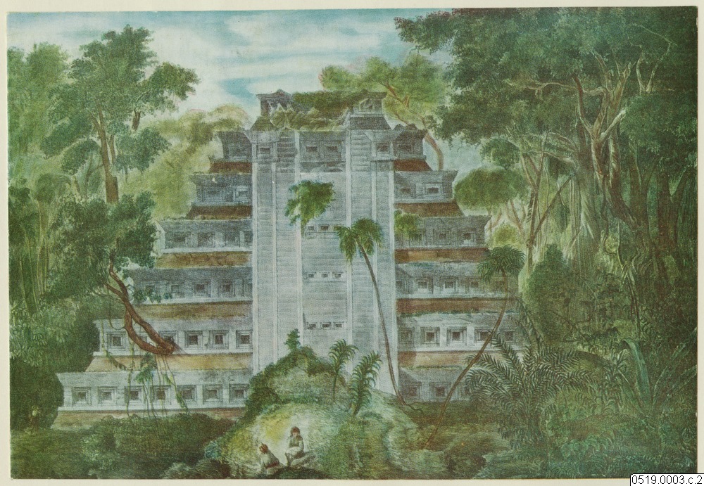 pyramid, ruin, tempel, teckning, fotografi, photograph