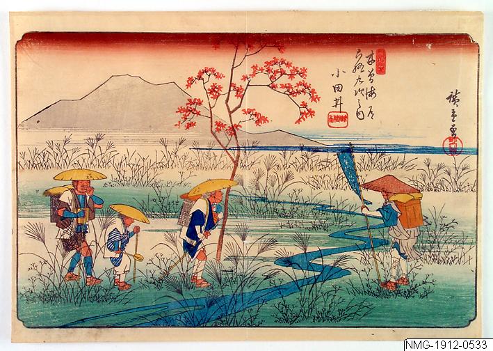 Ando (senare Utagawa Hiroshige) Hiroshige, Träsnitt, Bildkonst, Woodblock, Print, Woodcut