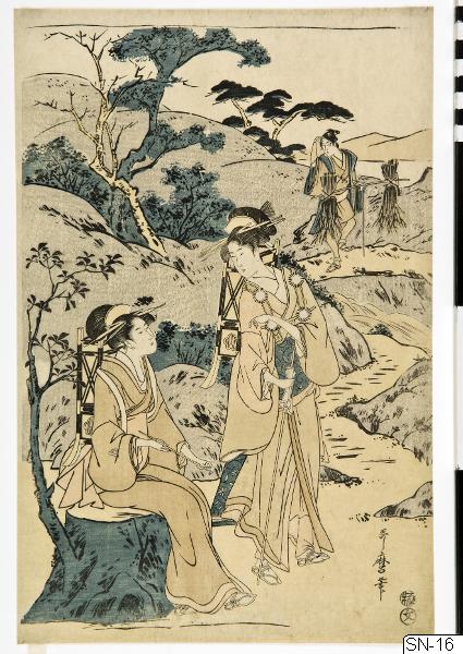 Kitagawa Utamaro, Träsnitt, Bildkonst, Woodcut, Print, Woodblock