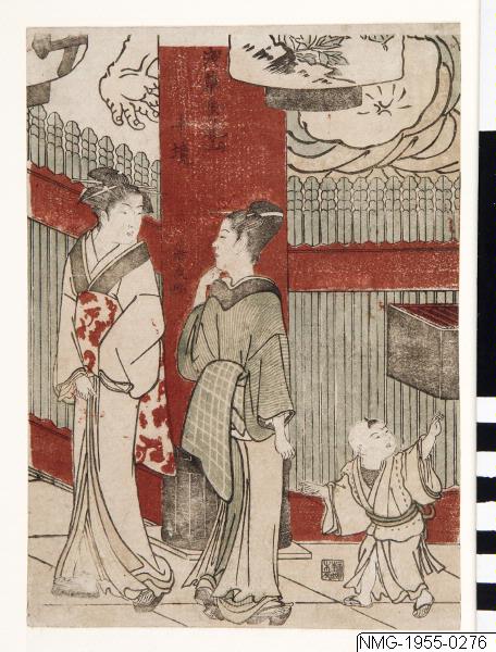 Torii Kiyonaga, Träsnitt, Bildkonst, Print, Woodcut, Woodblock