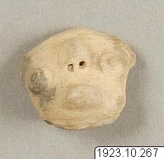 Lergodsansikte, figur, figurine, sculpture