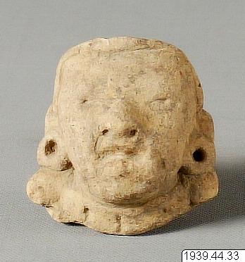 figur, Lergodshuvud, sculpture, figurine