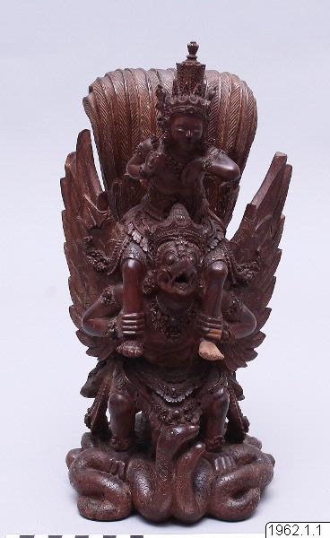 Träskulptur, figur: Vishnu, figure, sculpture