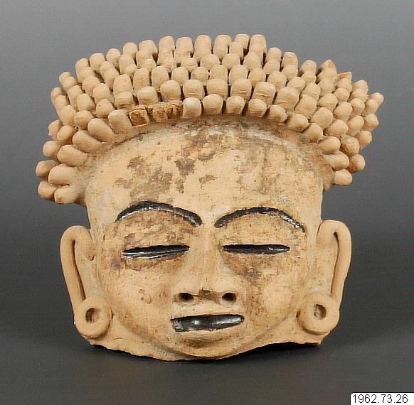 Huvud., figur, sculpture, figurine, Cabeza de figurilla