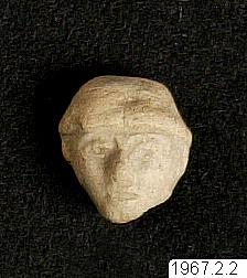 figur, Lergodshuvud, sculpture, figurine, Cabeza de figurilla