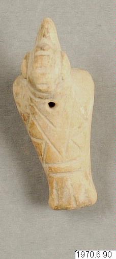 Lerfigur., figur: djur: fågel, figure, sculpture
