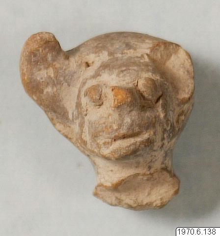 figur: huvud, Lerhuvud., figure, sculpture