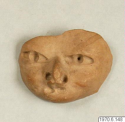 Lerhuvud., figur: huvud, sculpture, figure