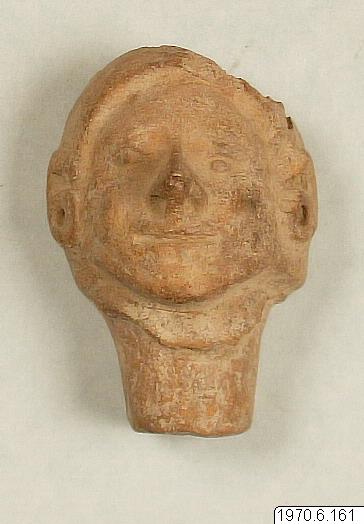figur: huvud, Lerhuvud., figure, sculpture