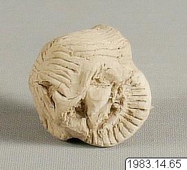 skulptur, Lerhuvud, sculpture, Cabeza de figurilla