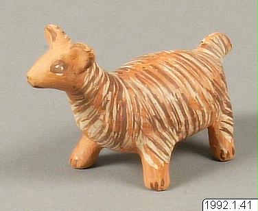 Lerdjur (miniatyrer), kärl och andra bruksföremål., figur, sculpture, figurine