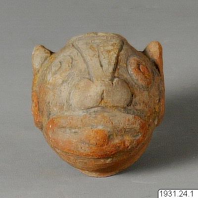 figur: jaguar, Lerkärlsfragment, sculpture, figure