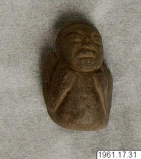 Figur av kompakt lergods., figur, sculpture, figurine