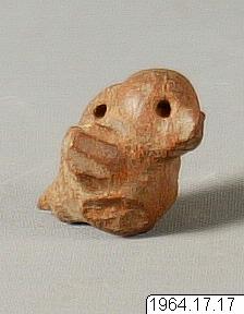 figur: djur: fågel, Lervissla, figure, sculpture