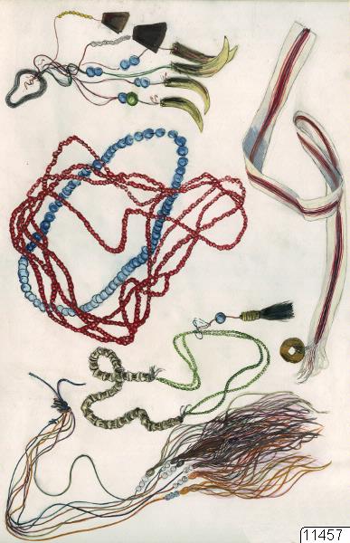 teckning, prydnadsföremål, smycke, föremålsbild, halsband, Teckning, drawing
