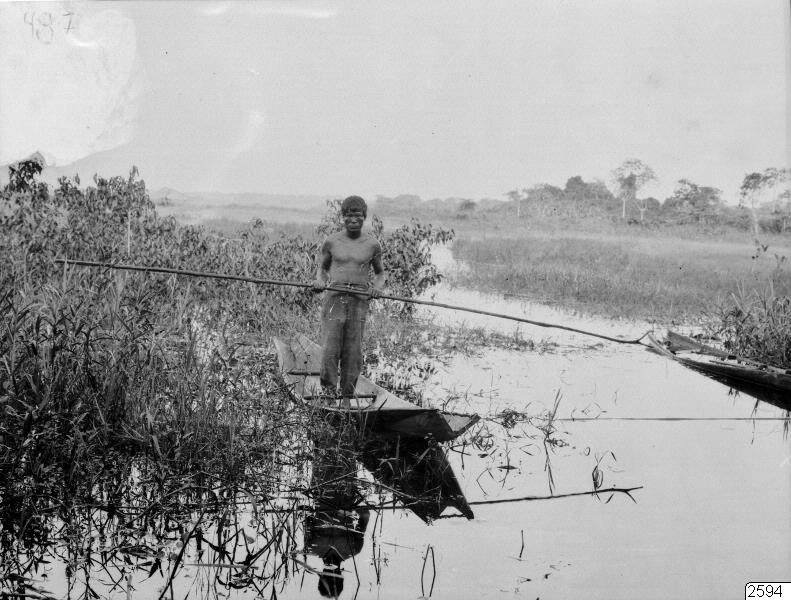 vattendrag, porträtt, man, kanot, fotografi, photograph
