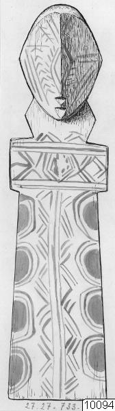 teckning, föremålsbild, föremål, träfigurer, Teckning, drawing