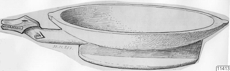 föremål, förvaringskärl, fat, kärl, föremålsbild, träfat, teckning, Teckning, drawing