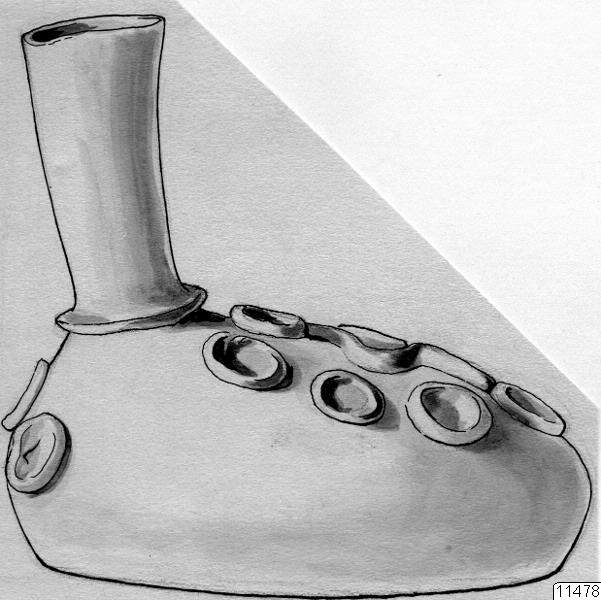lerkärl, kärl, föremålsbild, teckning, behållare, föremål, lergods, Teckning, drawing