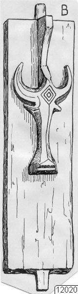 buffelhuvud, fallusmotiv, tempel, teckning, träskulptur, Teckning, drawing