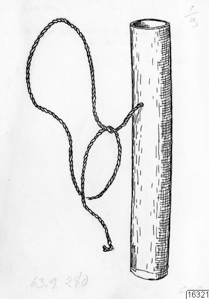fiskeverktyg, bambubehållare, förvaringskärl, rep, föremålsbild, verktyg, teckning, Teckning, drawing