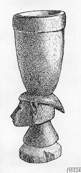 föremål, teckning, mortel, föremålsbild, träföremål, Teckning, drawing