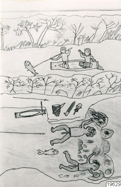 verksamhet, fiske, teckning, Teckning, drawing