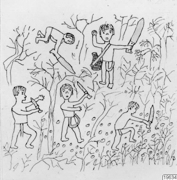 majssådd, röjning, verksamhet, teckning, sådd, Teckning, drawing