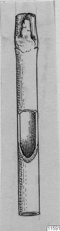 föremålsbild, teckning, flöjt, bambuflöjt, Teckning, drawing