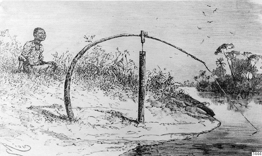 fiskfälla, tecking, Teckning, drawing