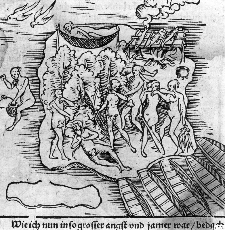jakt, fiske, indian, grupp, teckning, Teckning, drawing