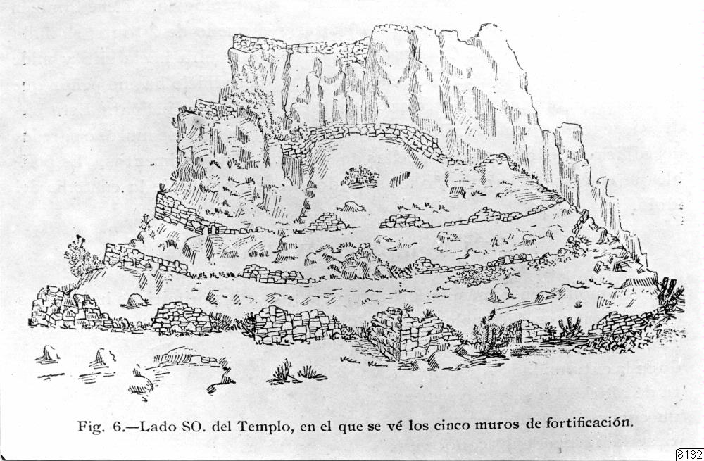 tempel, plan, försvarsmur, teckning, Teckning, drawing