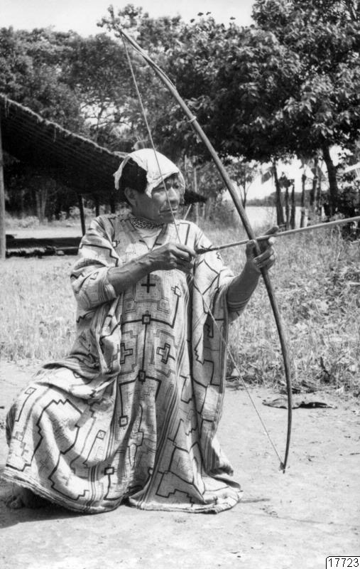 pilbåge, porträtt, mönstrad, indian, skjorta, fotografi, photograph