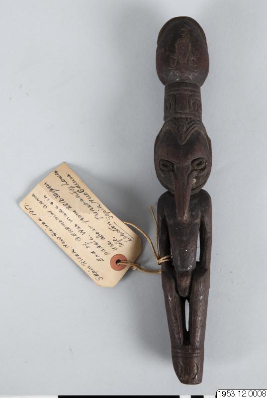 figur, Ceremonialpaddel, sculpture, figurine