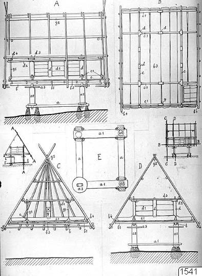 tak, rislada, projektionsritning, perspektivritning, byggnad, ritning, husritning, lada, teckning, Teckning, drawing