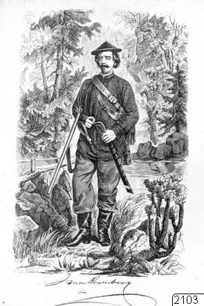 H. von Rosenberg, portrait, drawing, illustration, drawing, drawing