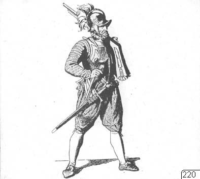Spansk soldat, reproduktion, Teckning, drawing
