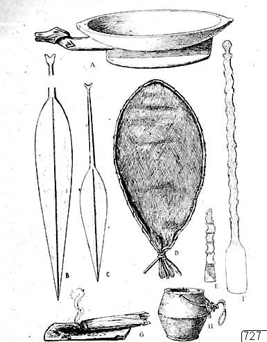 depiction, drawing, wooden vessels, paddle leaves, fishhole, illustration, drawing, drawing